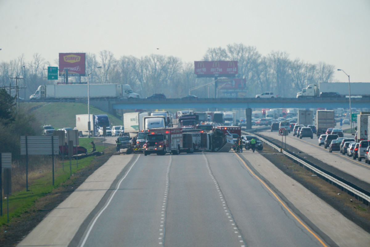 Overturned semi shut down I65 northbound for hours Daily Journal