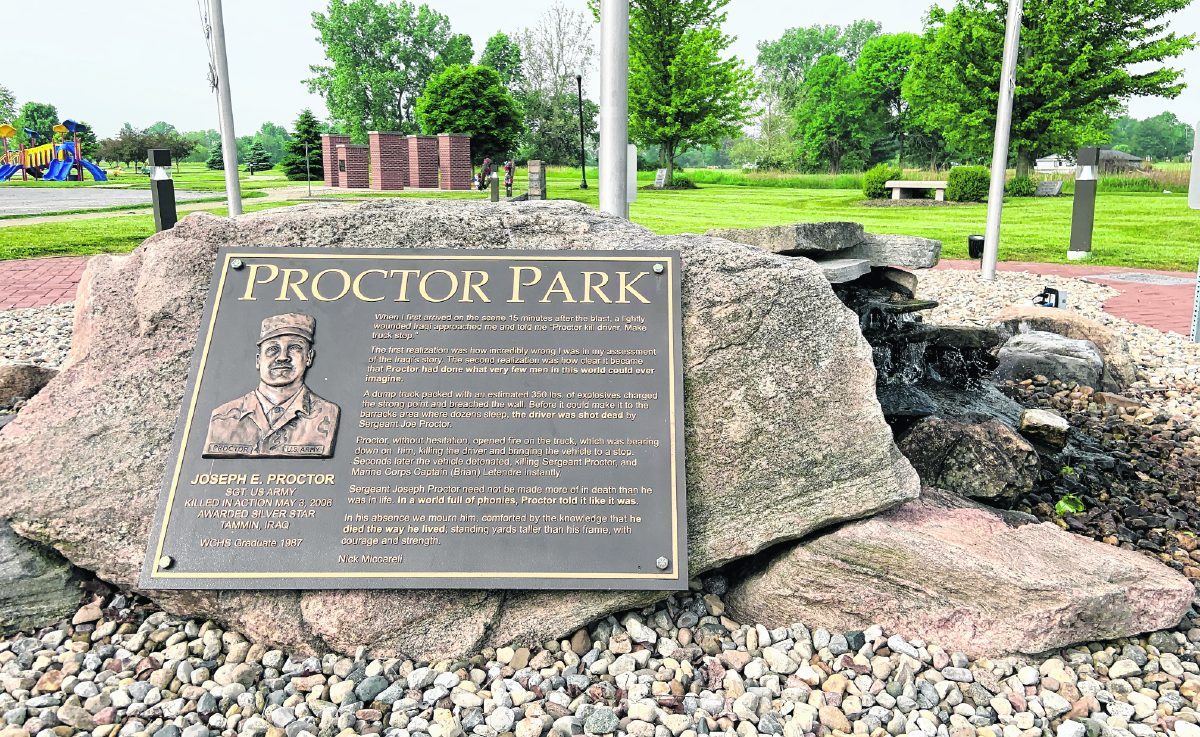 Proctor Park features countys own Vietnam memorial