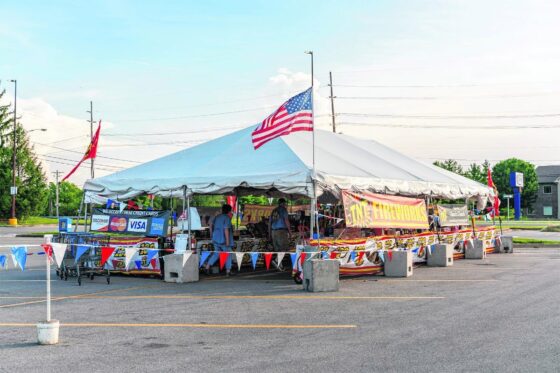 A fireworks stand in the Franklin Walmart parking lot. Certain fireworks, such as sparklers and waterfall-type fireworks, are in short supply due to supply chain issues.  Scott Roberson | Daily Journal