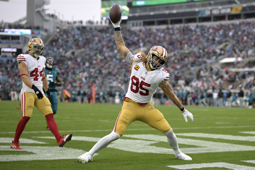 Super Bowl: George Kittle's 1st catch makes good on 4th-down