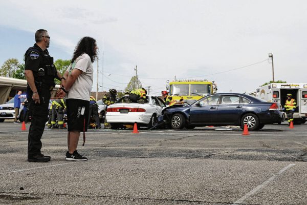 Edinburgh students see consequences of impaired driving during mock crash